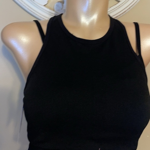 JoyLab women’s large sports bra double layer black seamless high neck NWT - Picture 4 of 11